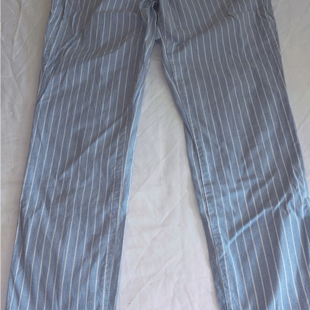 H&M Light Blue Striped Trousers